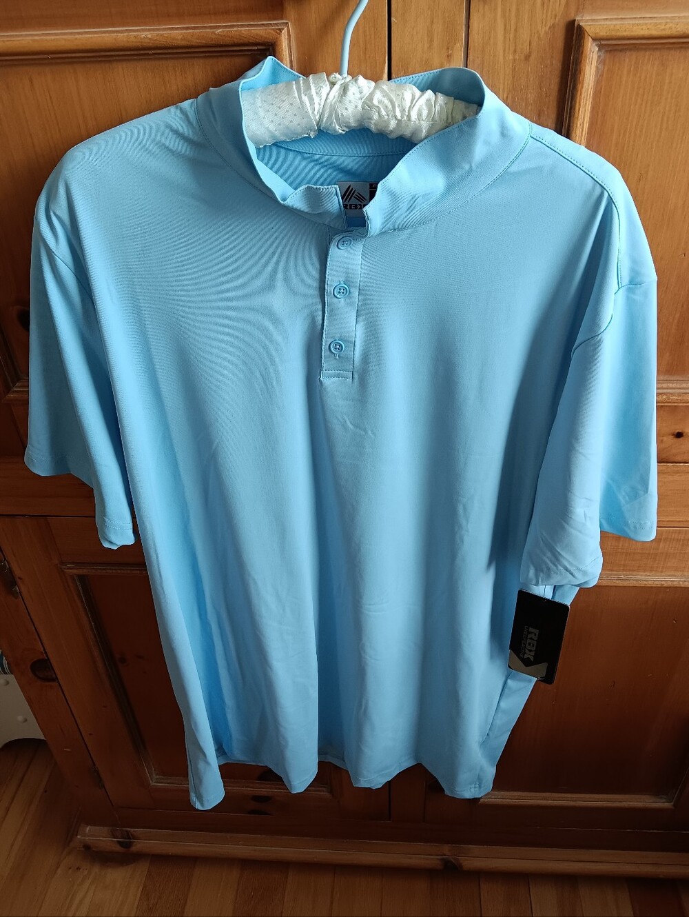 RBX Light Blue Short-Sleeve Polo Henley